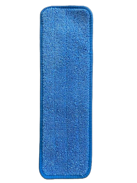 18" Blue Twist Face Microfiber Flat Mop — Velcro Back