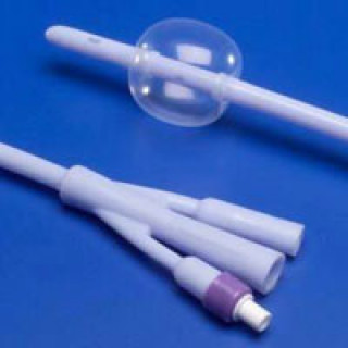 Dover 100% Silicone Foley Catheter, 14 Fr., 5cc, 2-way
