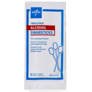Medline MDS093810 - SWABSTICK, ALCOHOL, 3/PACK, 250 PK/CS, 10 BX/CS