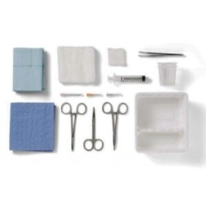 Medline DYNJ03000 - Laceration Trays with Comfort Loop Instruments, 16/CS