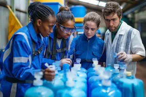 Instructors leading hands-on sterile processing and water safety training