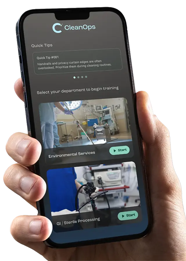 CleanOps App on Phone