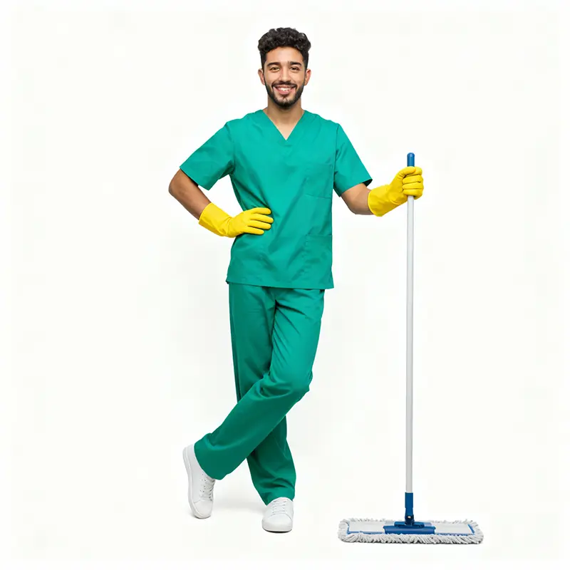 Janitor Smiling