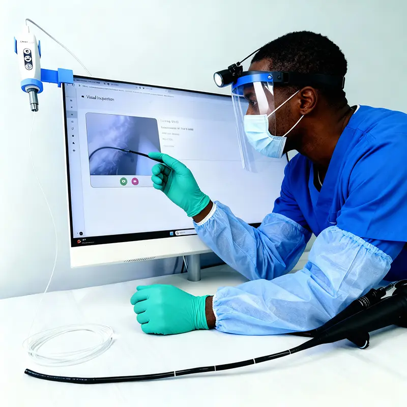 Man looking at computer